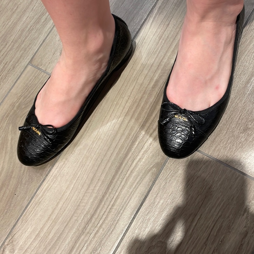 Crocodile prada flat ballerinas (7.5-38)